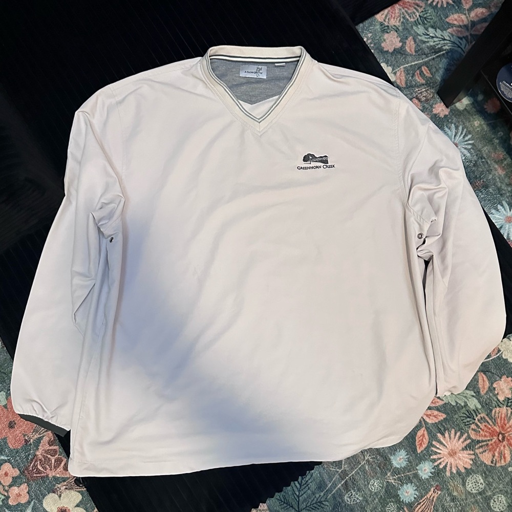 Ashworth Golf Cream Windbreaker Jacket